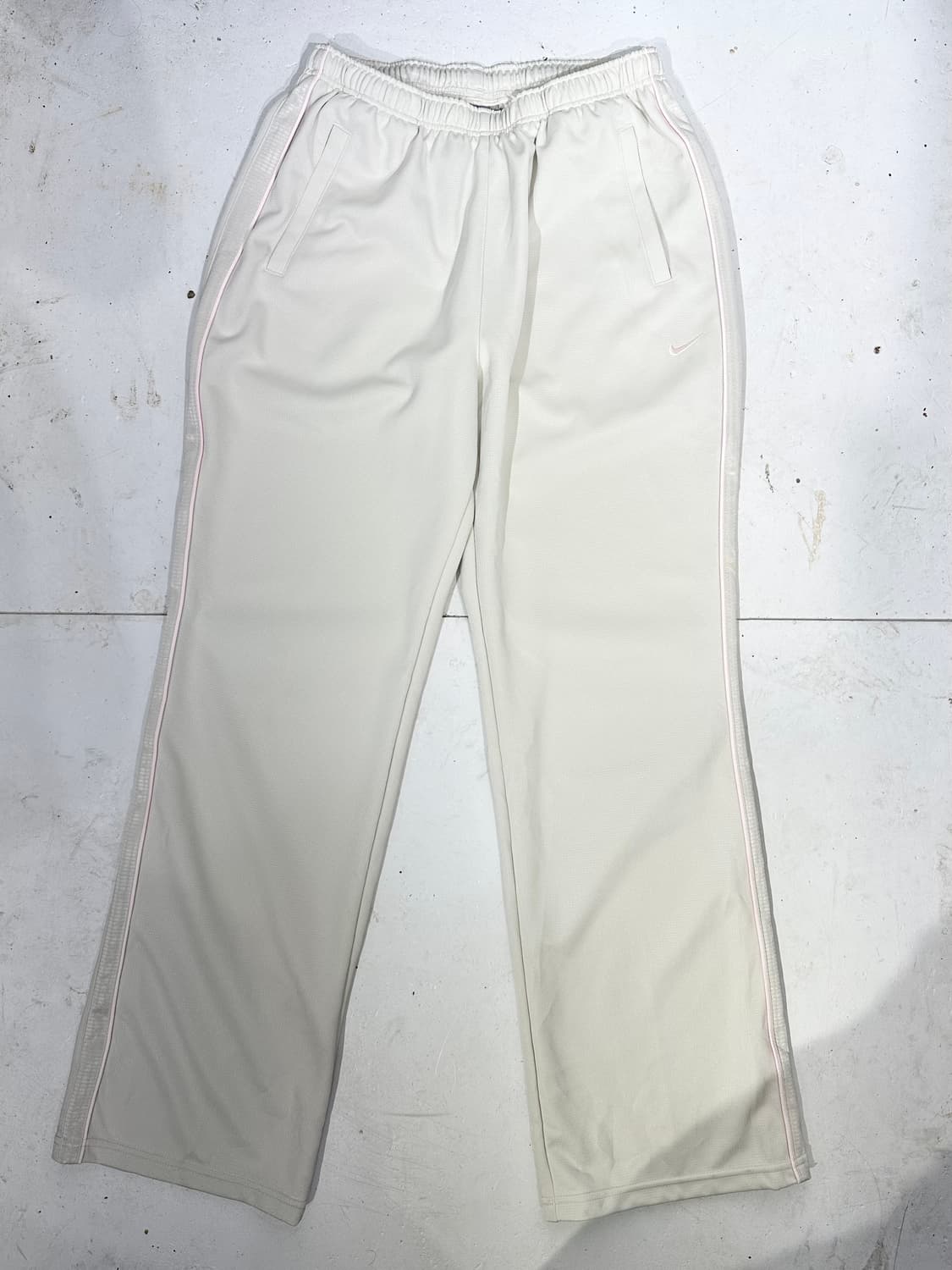 00s 나이키 아이보리 와이드 핑크 사이드 라인 추리닝 바지 XL 상품이미지4