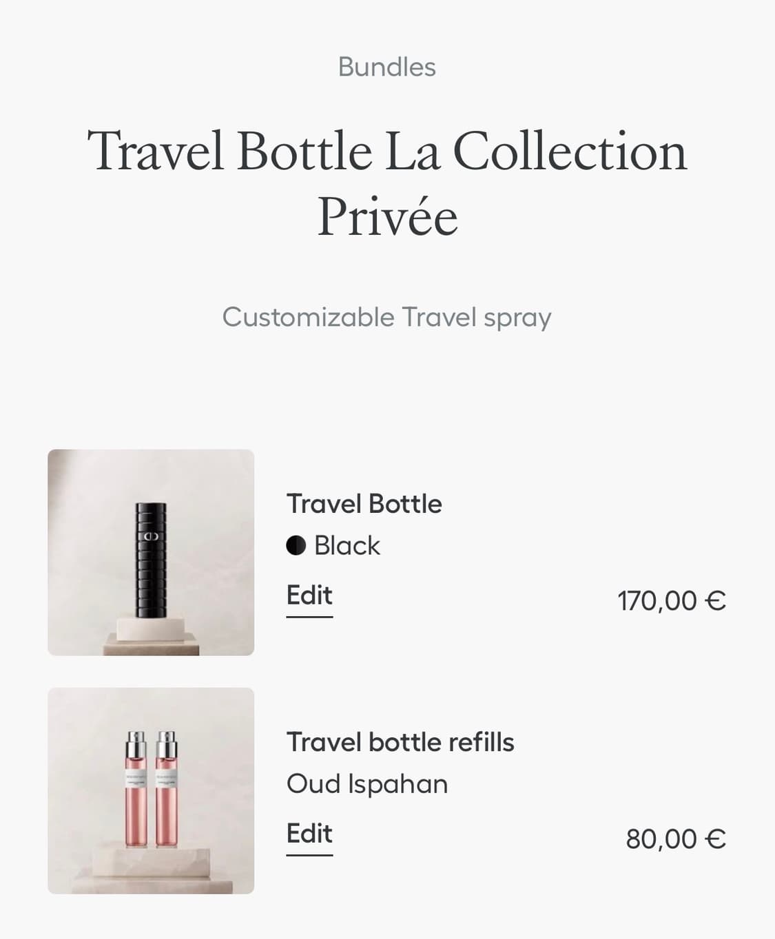 Dior 디올 라콜렉시옹 프리베오드퍼퓸향수 - 피그&로즈 트래블키트 샤넬 상품이미지2