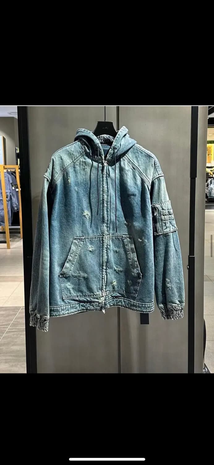 준지 24ss 데미지 데님 후드 [L] 팝니다. 상품이미지1