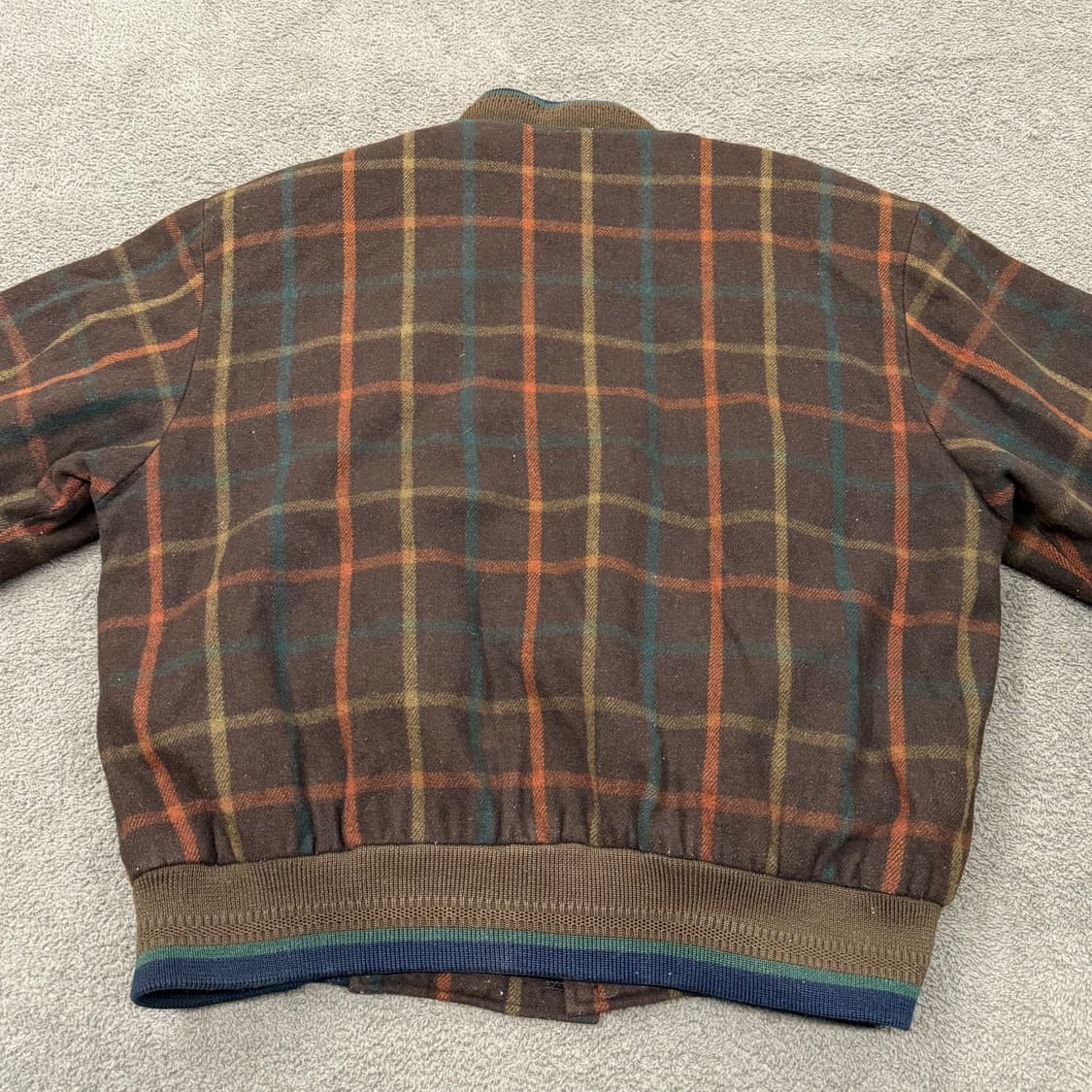 [정품/100] 발렌시아가 체크 울 봄버 자켓  상품이미지4