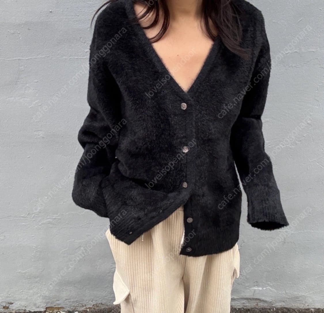 샹스마켓 루즈핏 파스텔 퍼 가디건 상품이미지2