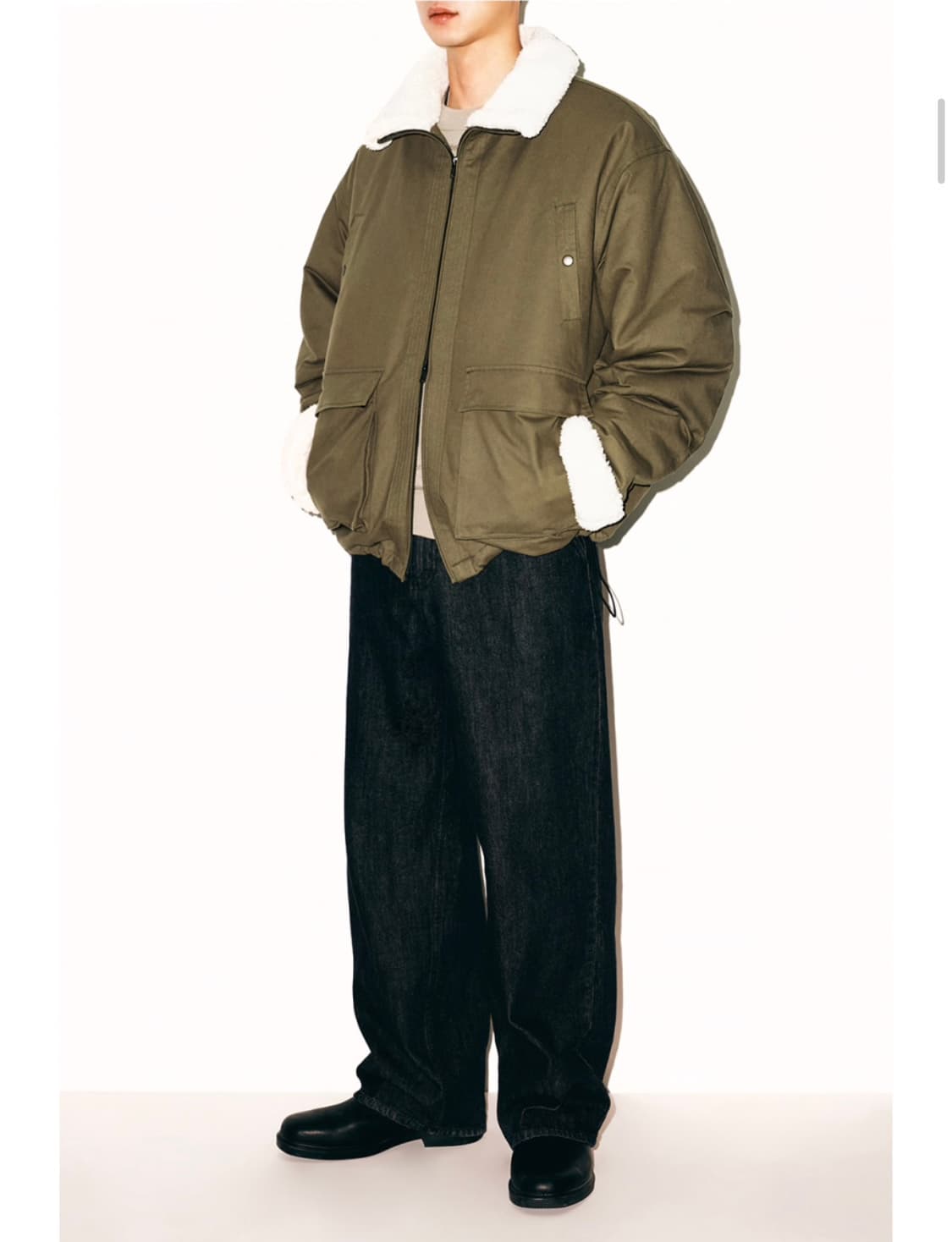 파르티멘토 3M 신슐레이트 보아 플리스 무톤 자켓 카키 M 상품이미지2