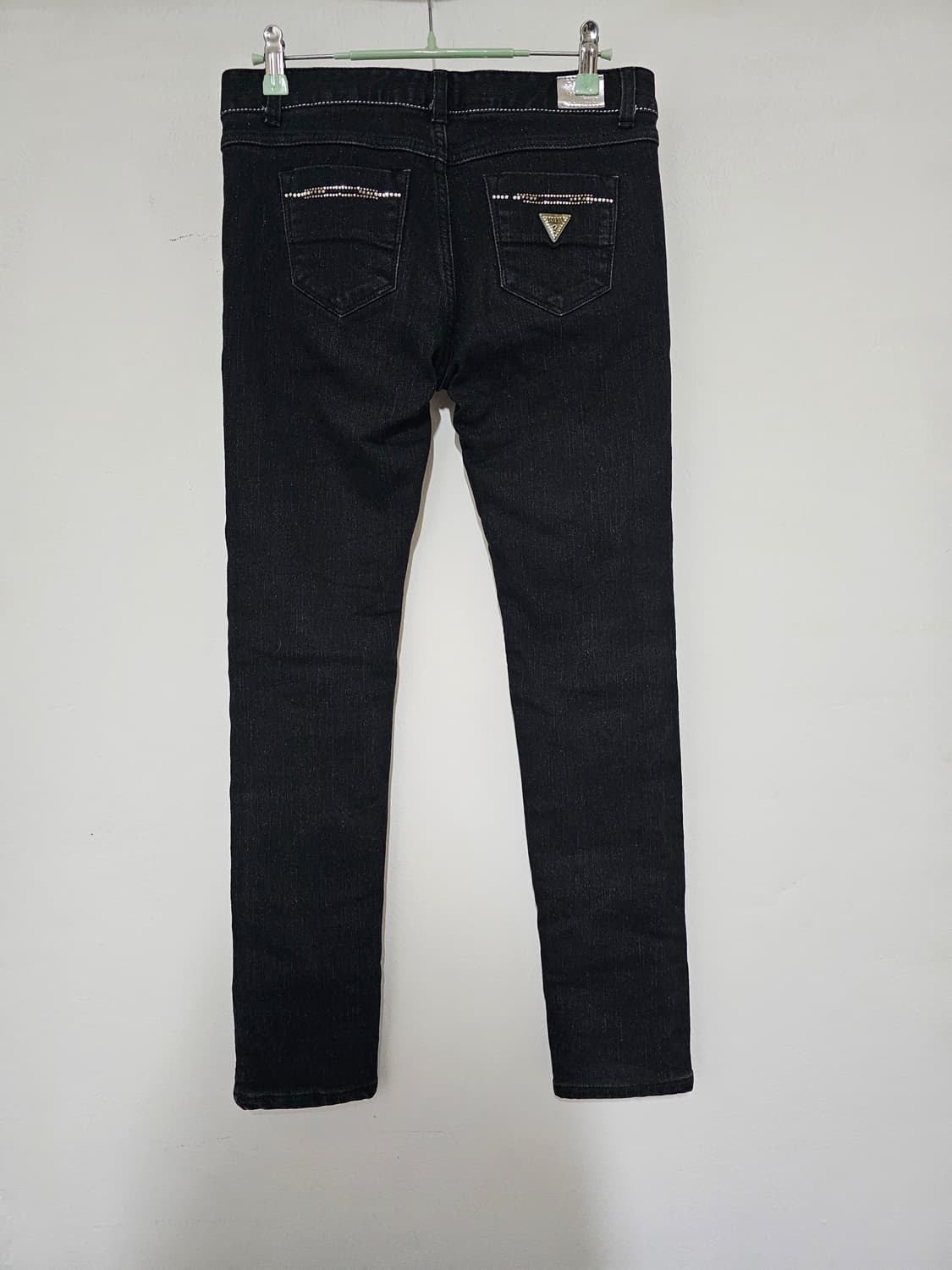 게스 블랙펄 스와르브스키 스판 기모 스키니 68-165  27인치 상품이미지1