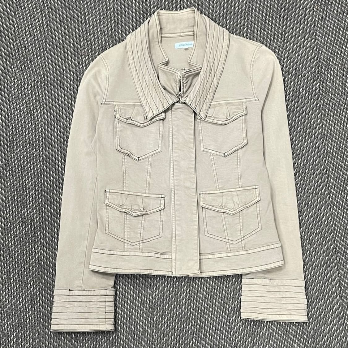 플러스 블루 멀티 포켓 자켓 v0298 상품이미지1