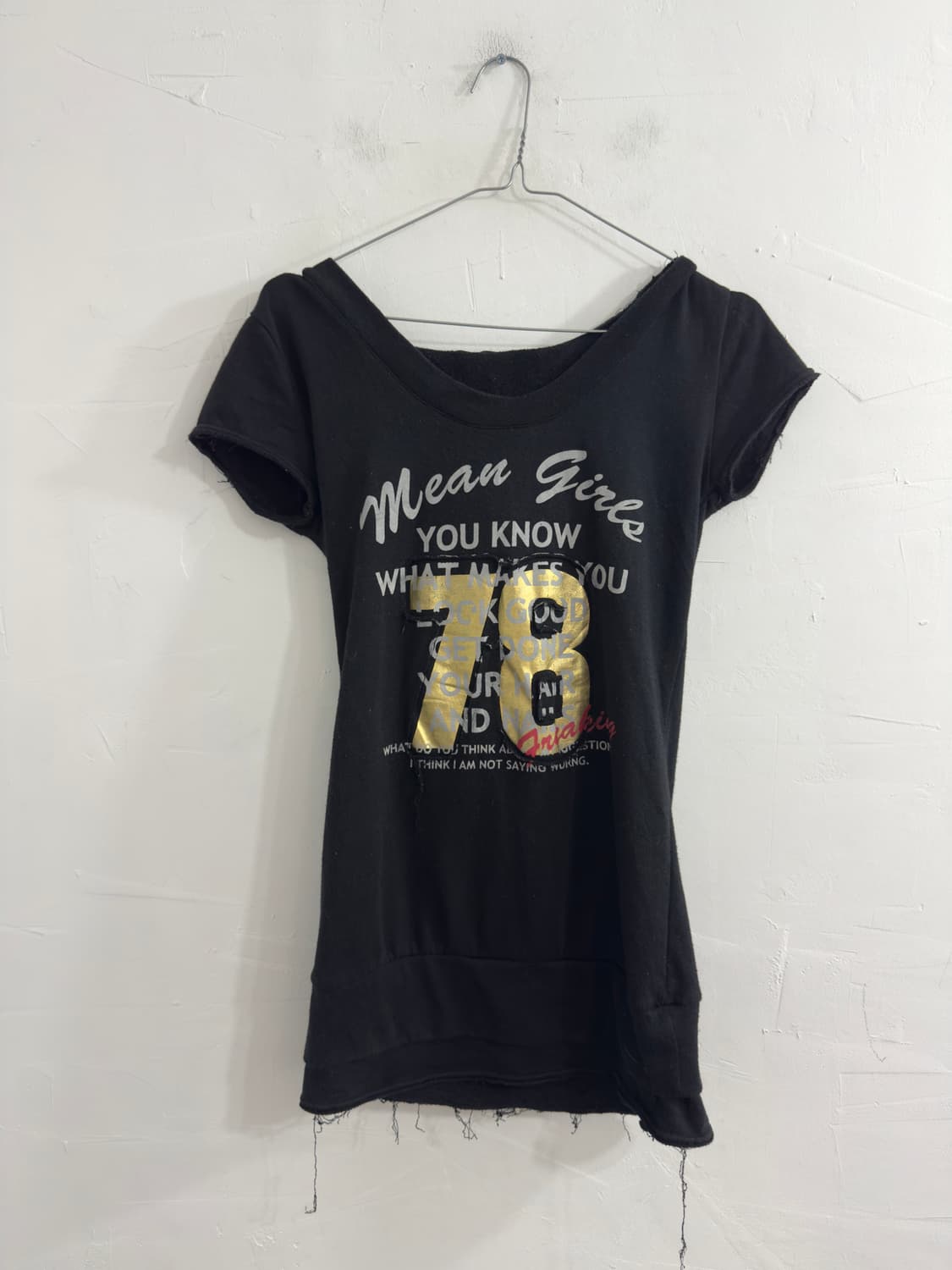 y2k printing hood slim top 상품이미지1