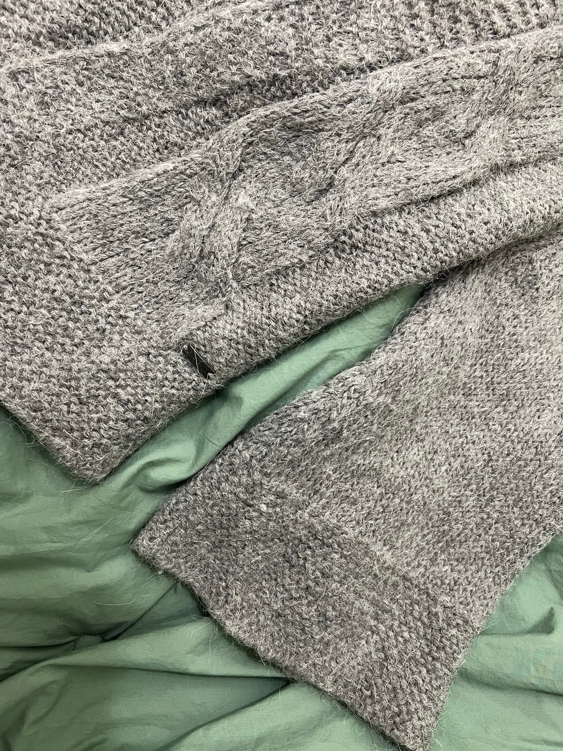 원버튼 7부소매 니트 가디건 상품이미지4