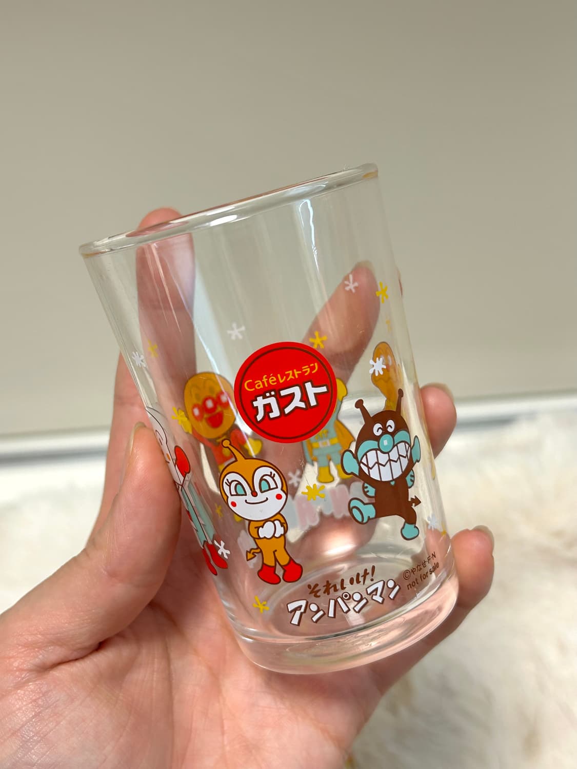 고전 호빵맨 가스토패밀리레스토랑 한정 유리컵 상품이미지1