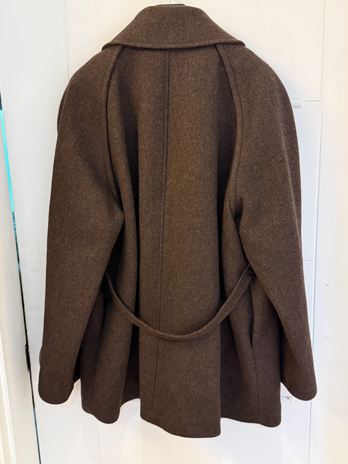 르917 le17septembre 래글런 슬리브 하프 코트 브라운 상품이미지5