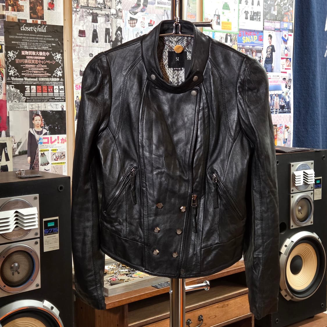 빈티지 나폴레옹 무드 더블버튼 양가죽 자켓 상품이미지2