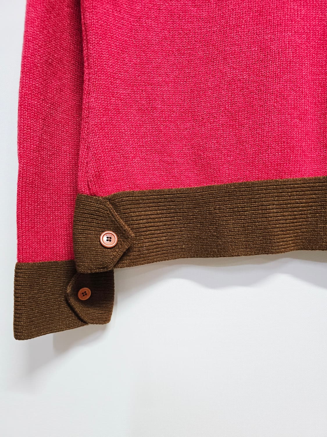 기비  레드 배색 여성 가디건 상품이미지7