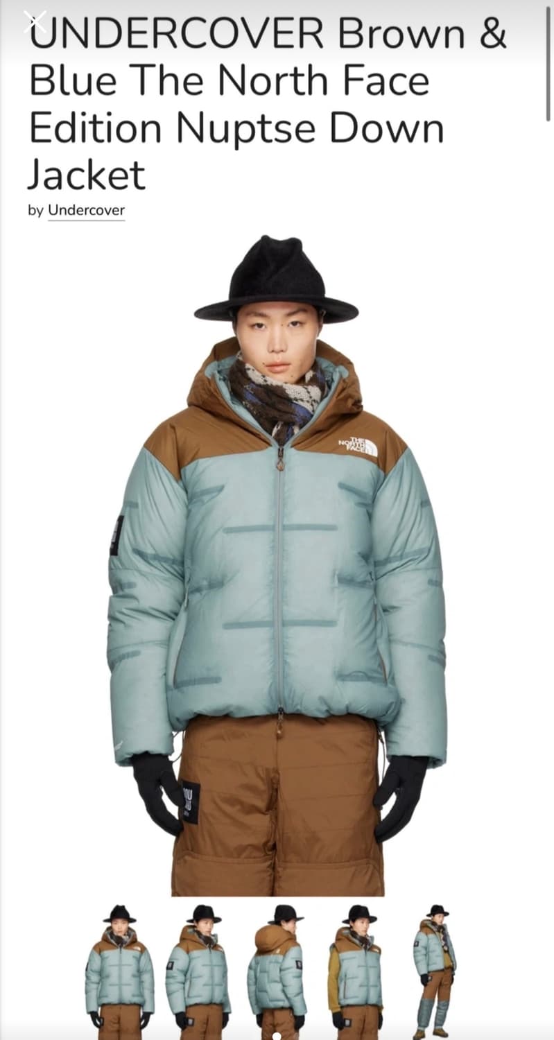 노스페이스X언더커버 콜라보 눕시 패딩 상품이미지1