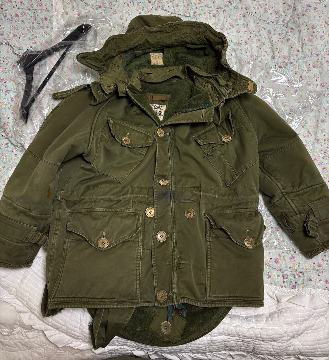 한국전쟁 영국군 미들 파카, 내피포함 (1953년,105상당, 세탁완료) 상품이미지1