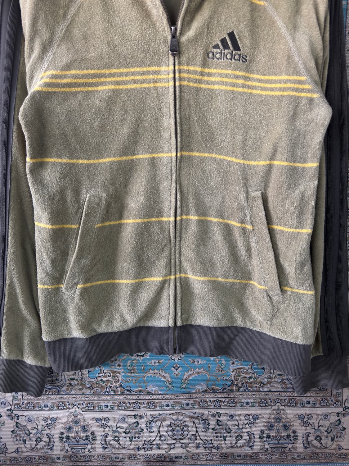 아디다스 카키 스트라이프 트랙탑1614 상품이미지4