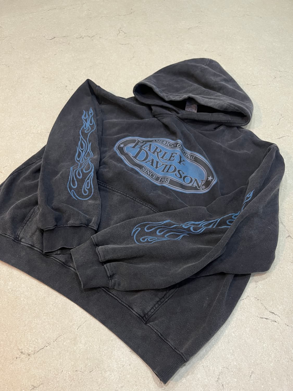 할리데이비슨 피그먼트 빈티지 후드티 상품이미지3