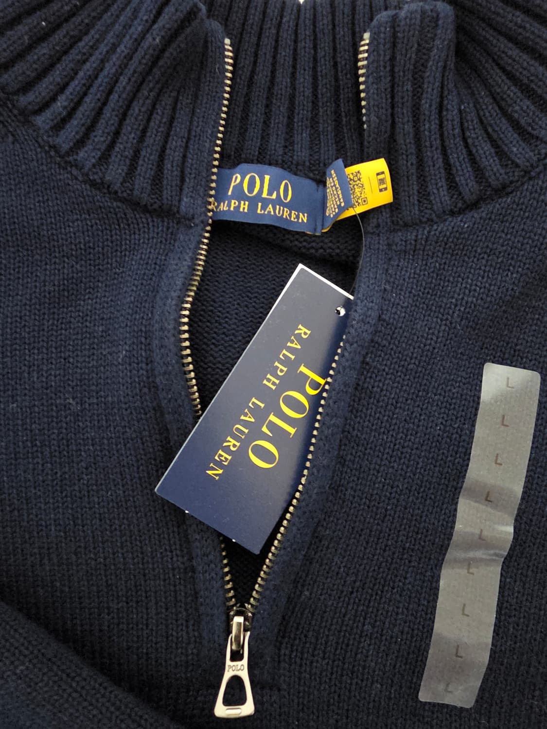 폴로 면 반집업 네이비 L 상품이미지4