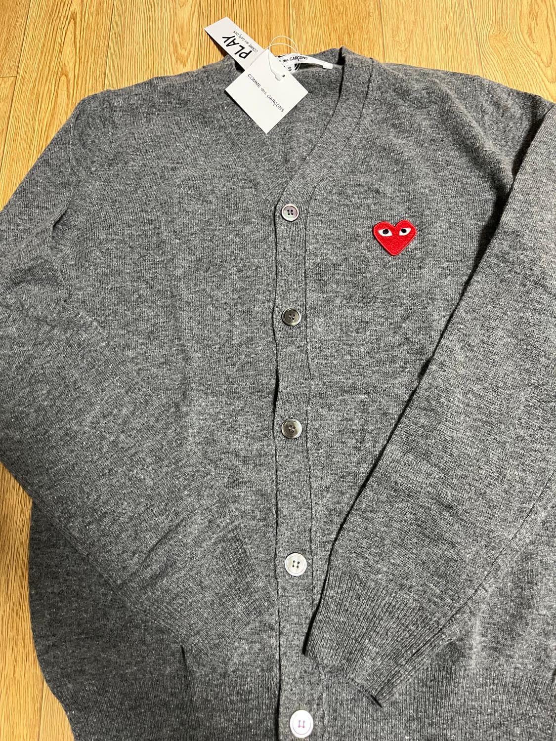 꼼데가르송 그레이 가디건 S 상품이미지1