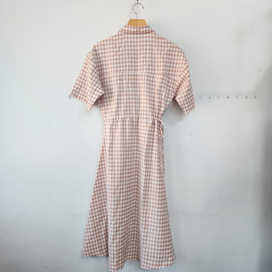 솔로이스트 깅엄 체크 반팔 원피스 상품이미지4