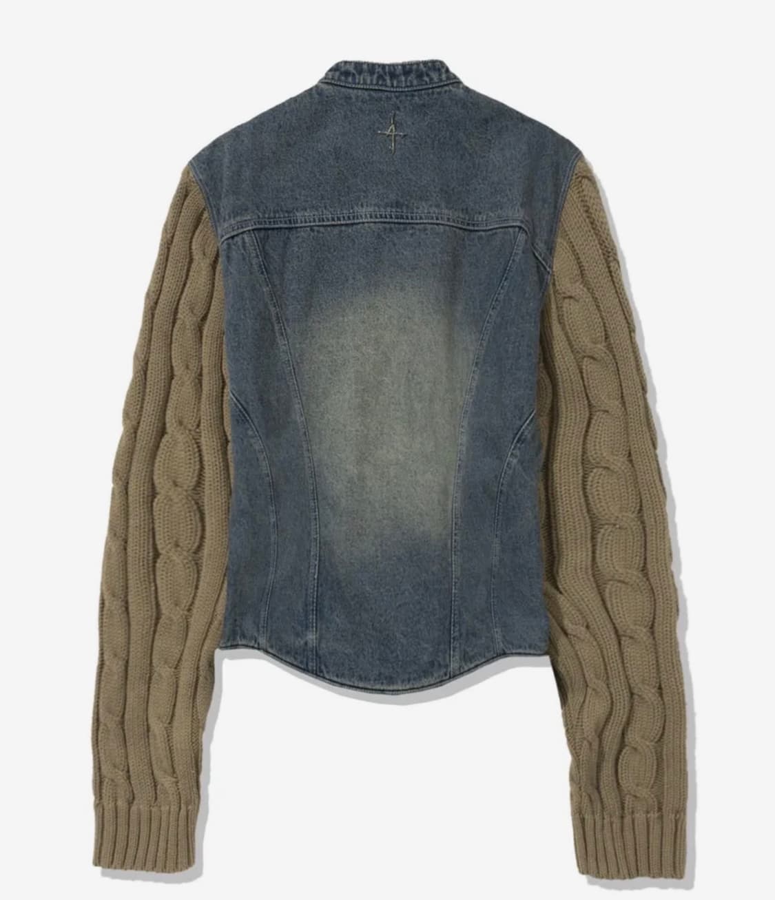 [Not4nerd]낫포너드 니트슬리브 데님 트리커자켓 상품이미지3