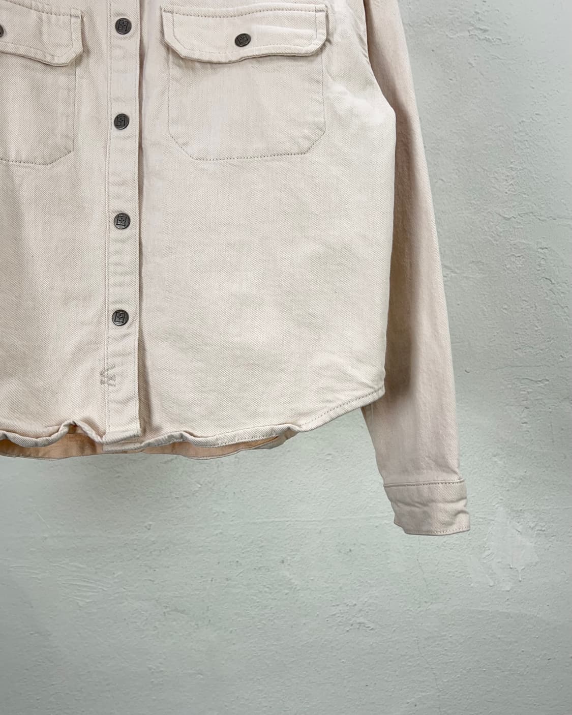 수비 라이트 핑크 나파 코튼 핀초 투포켓 셔츠 자켓 상품이미지5