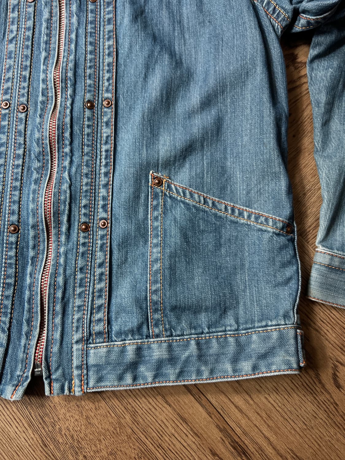 [M]Blue Buck 유니온메이드 플리츠 데님 트러커 자켓 상품이미지4