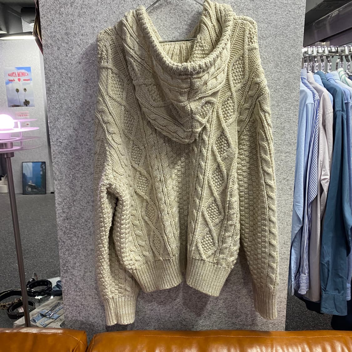 트릴리온 케이블 니트 후드 집업 B2996 상품이미지4