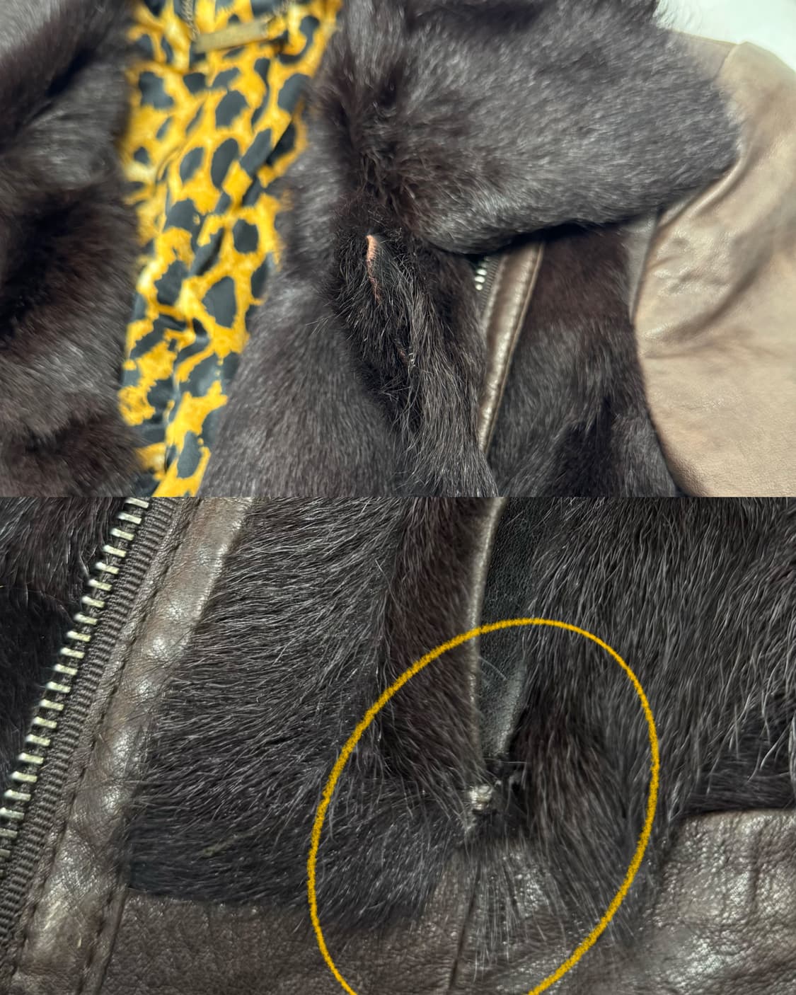 브라운 퍼 레더자켓 상품이미지10