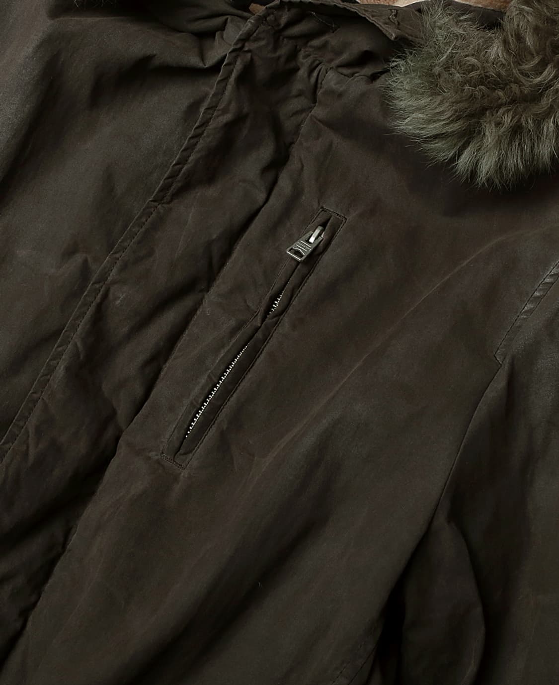 올세인츠 [Allsaints] 바움울레 코튼 피쉬테일 롱 야상 자켓 상품이미지3