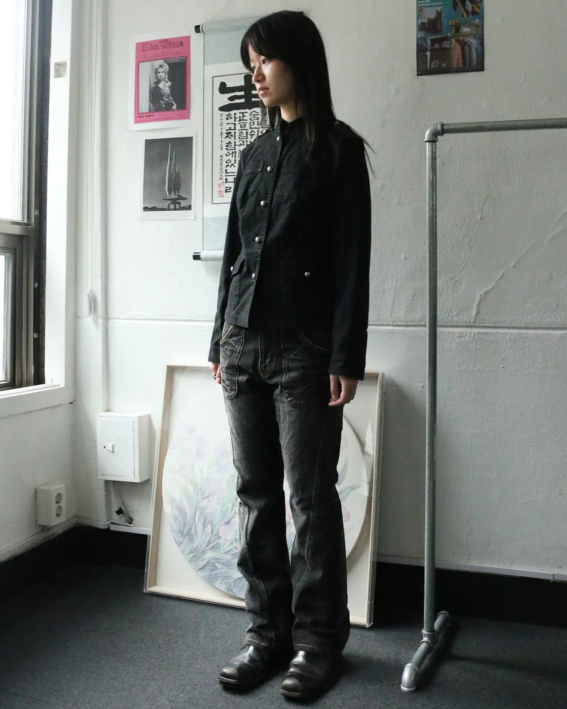 Lee 블랙 부츠컷 데님 팬츠  상품이미지2