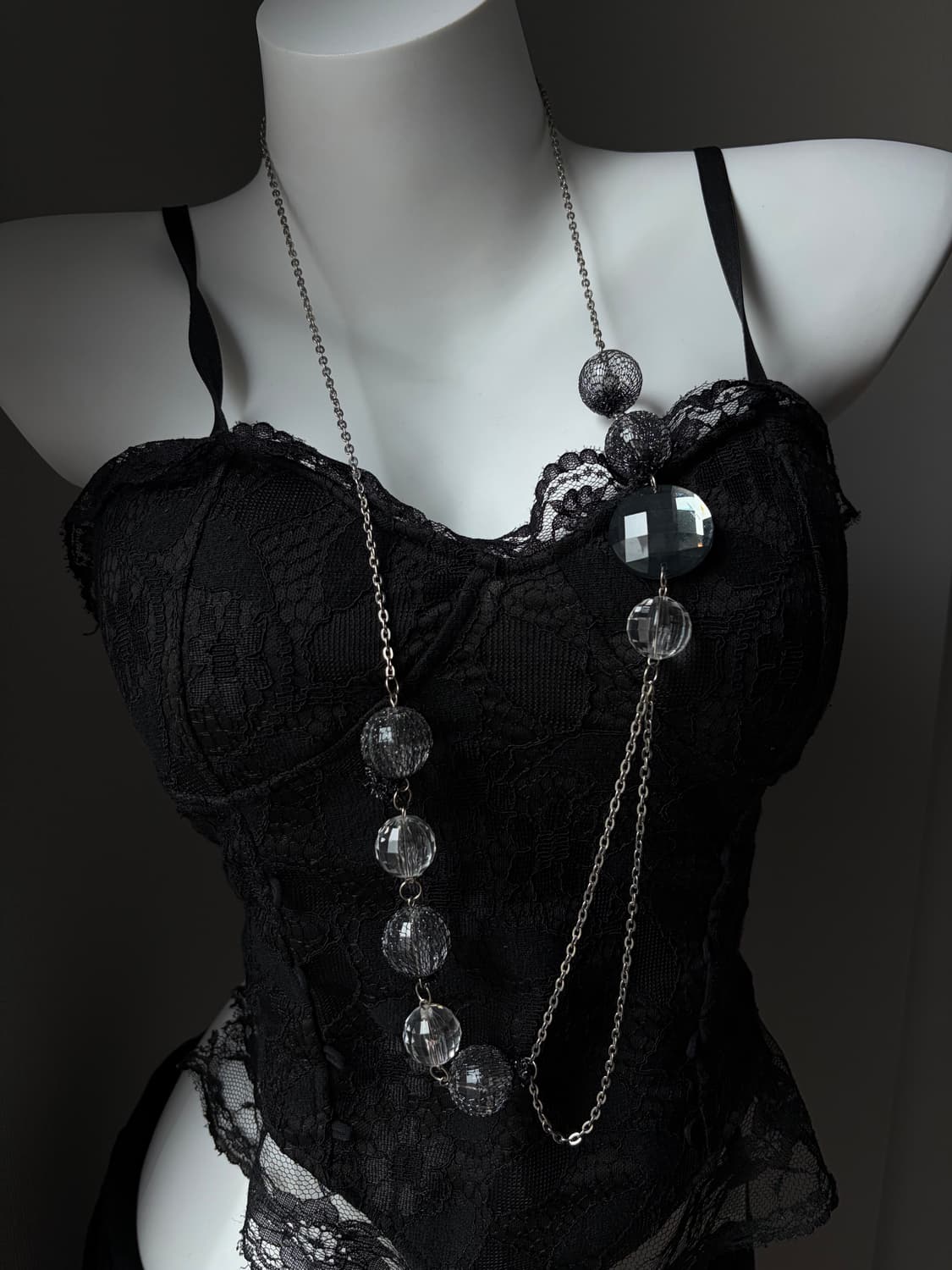 vintage Shadow Mesh Necklace 상품이미지1