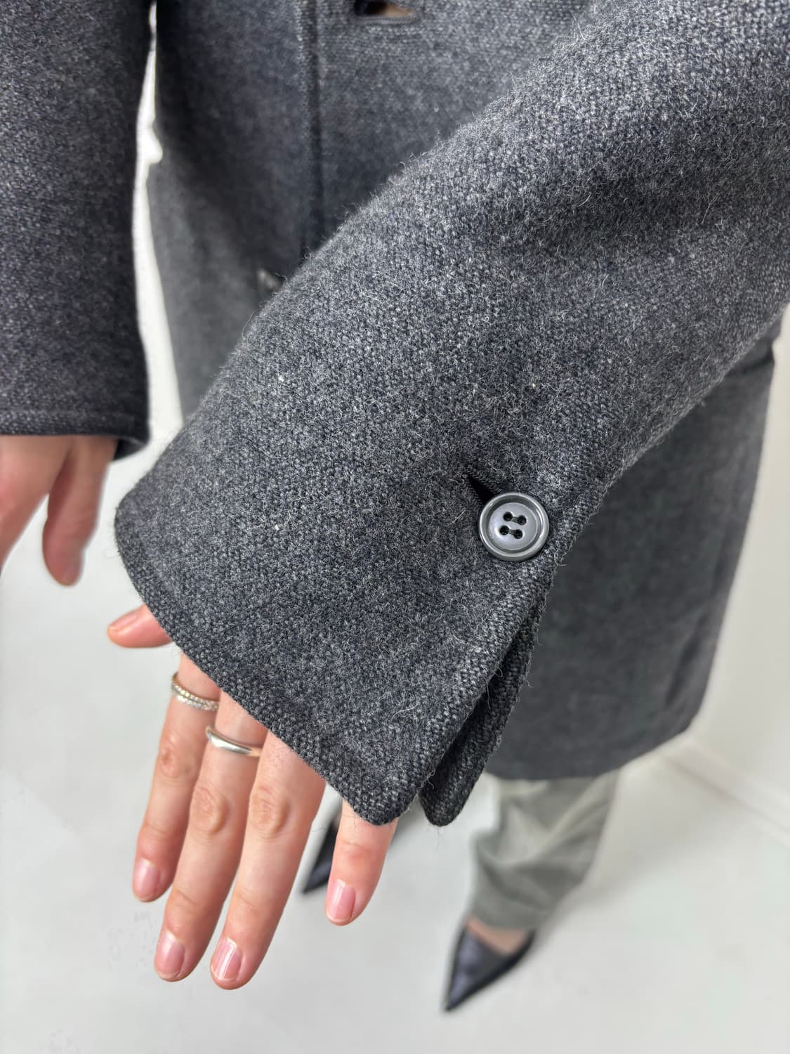 HAIRY WOOL HALF COAT 상품이미지5