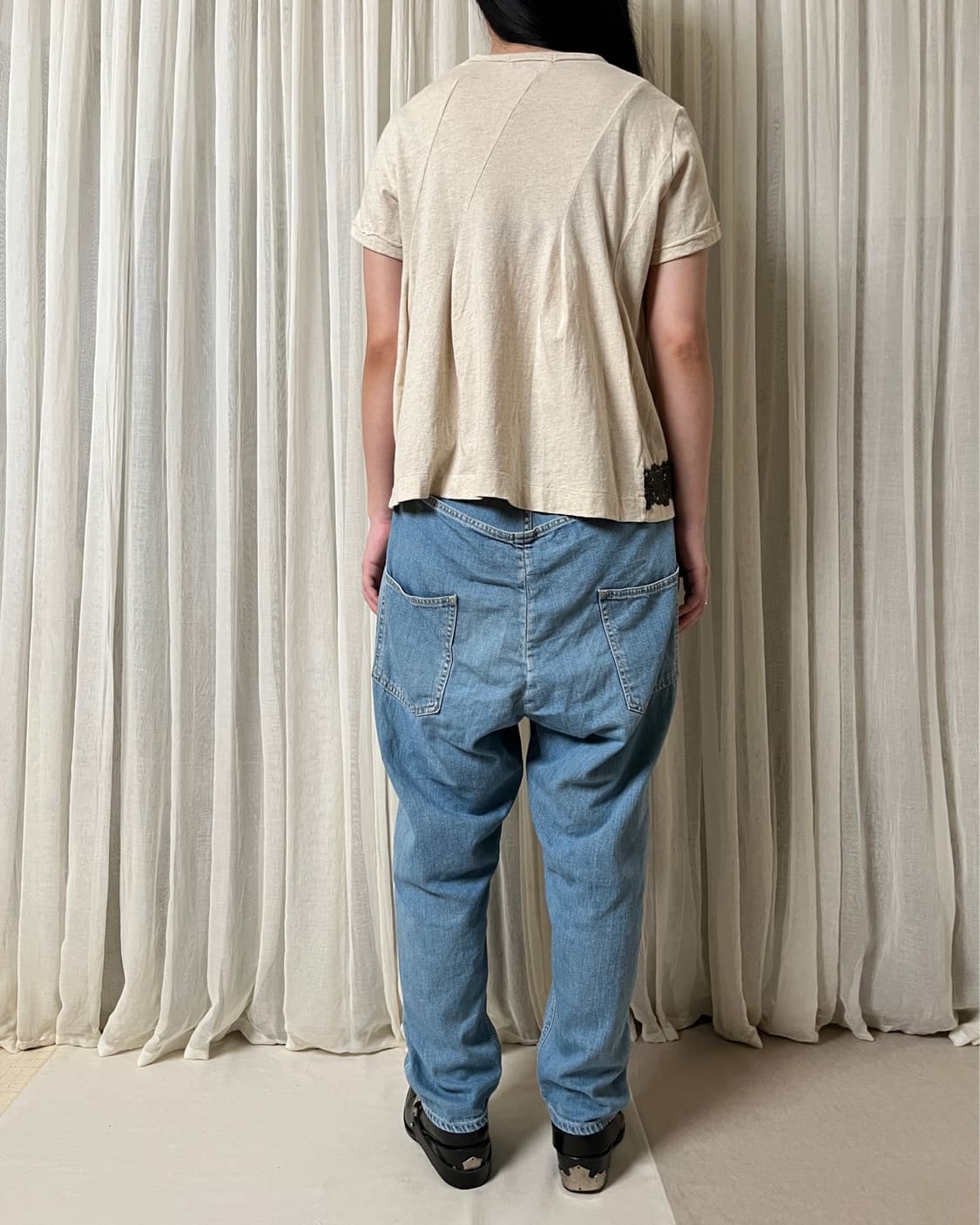 꼼데가르송 입체패턴 플레어 린넨 티셔츠 Comme des garcons 상품이미지3