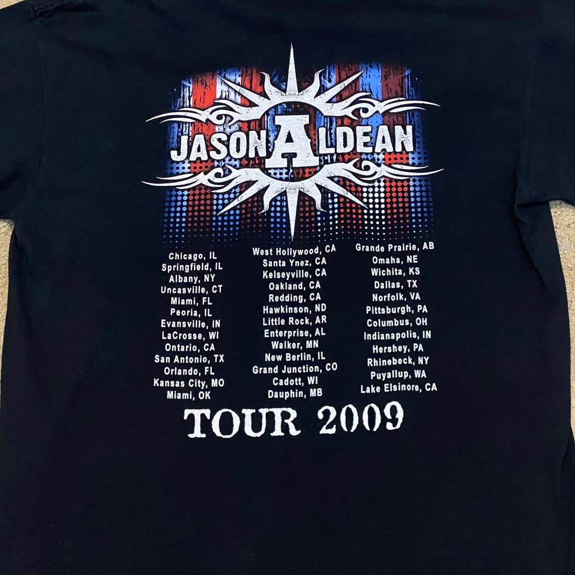 미국 빈티지 제이슨 알딘 콘서트 굿즈 투어티 락티셔츠 반팔 상품이미지6