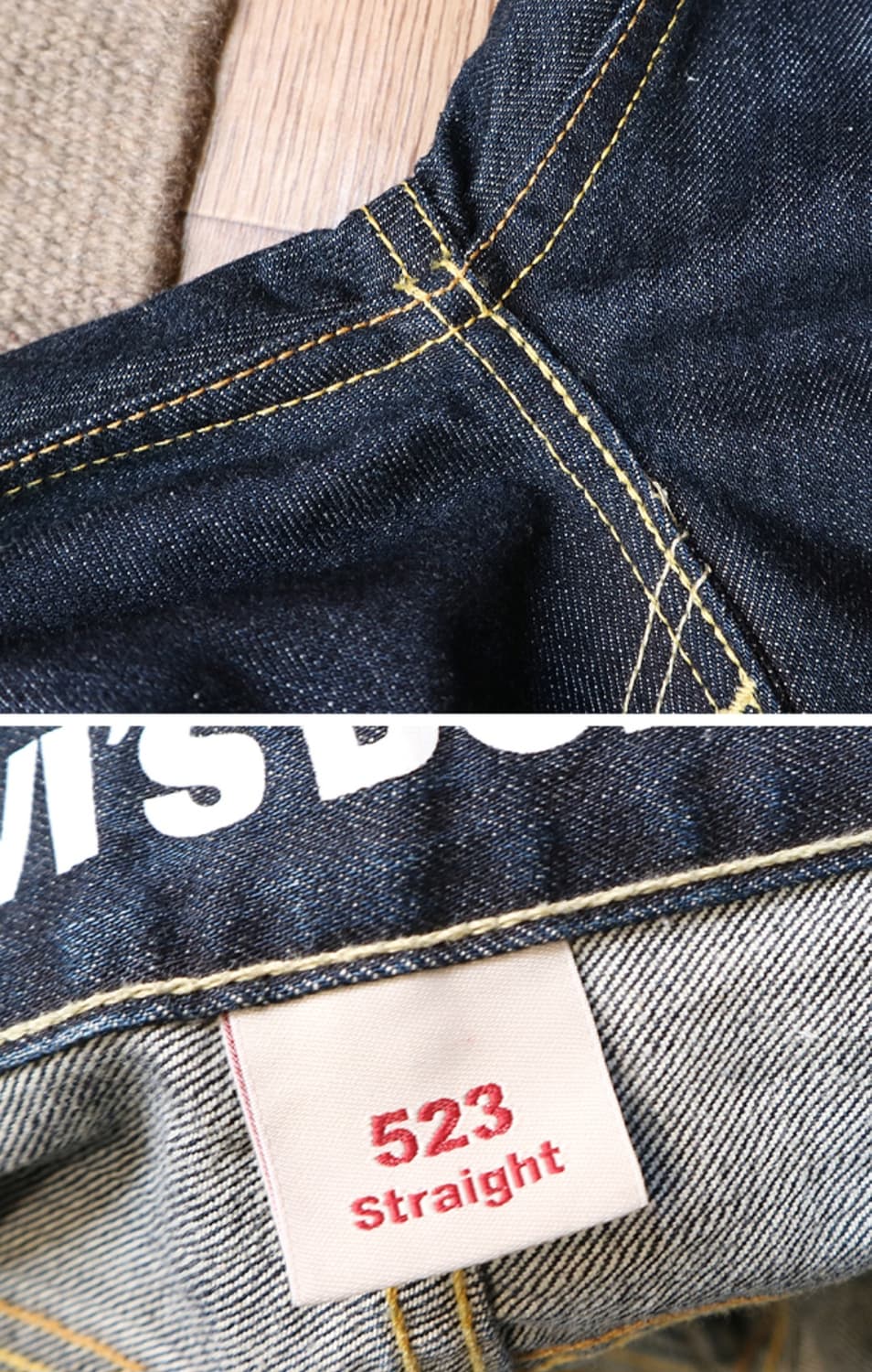 LEVIS 리바이스 523 진청 스트레이트 핏 데님 팬츠 30 상품이미지9