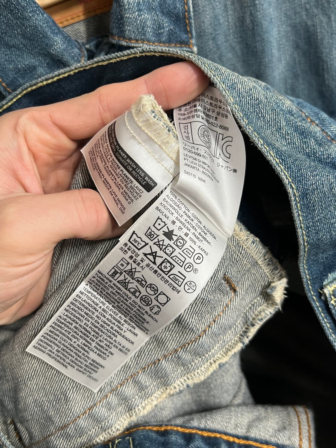 Levis 리바이스 오리지널 워싱 데님 트러커 자켓 상품이미지6