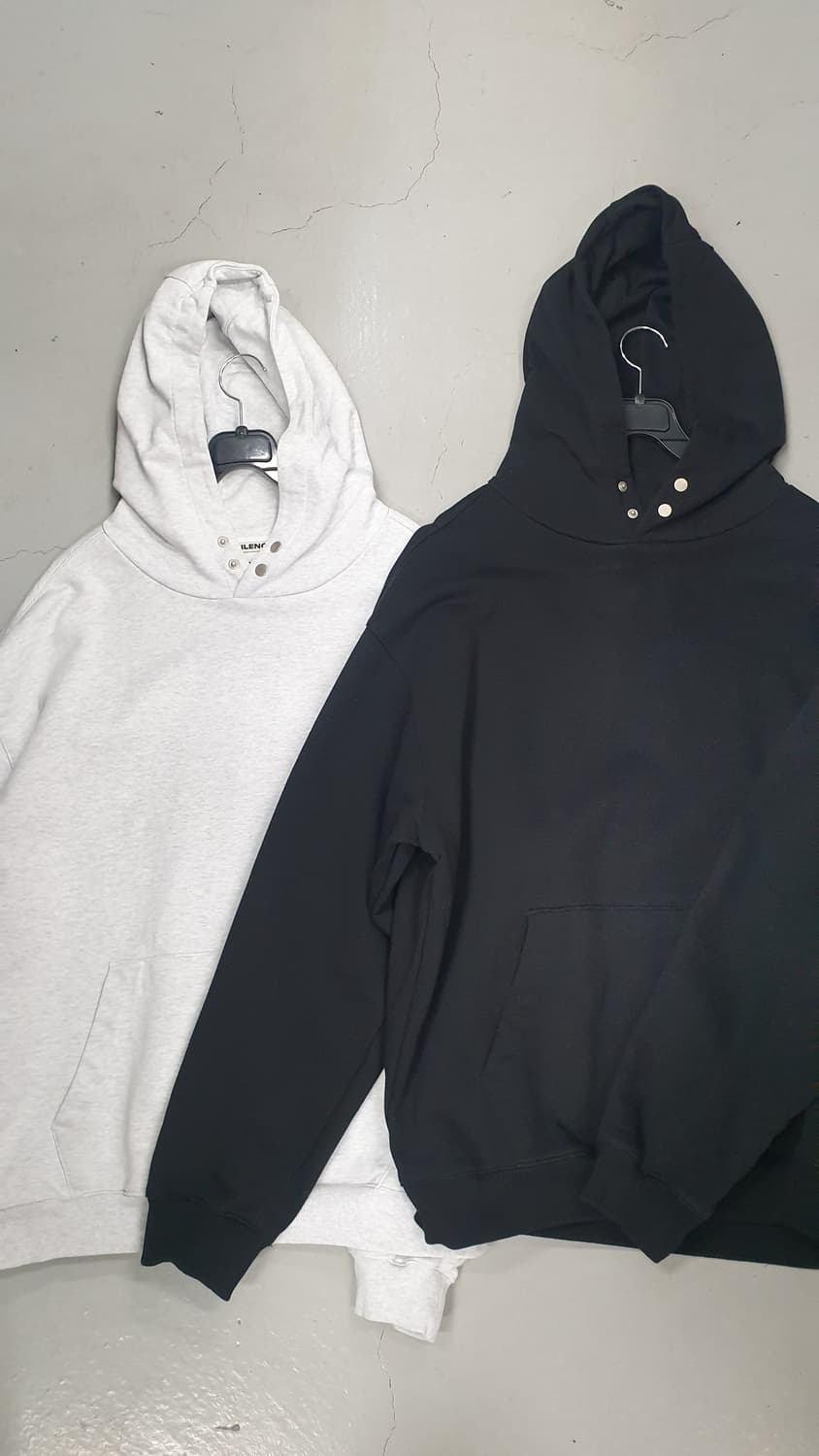 인사일런스 후드티 L 블랙/멜란지 그레이 상품이미지1