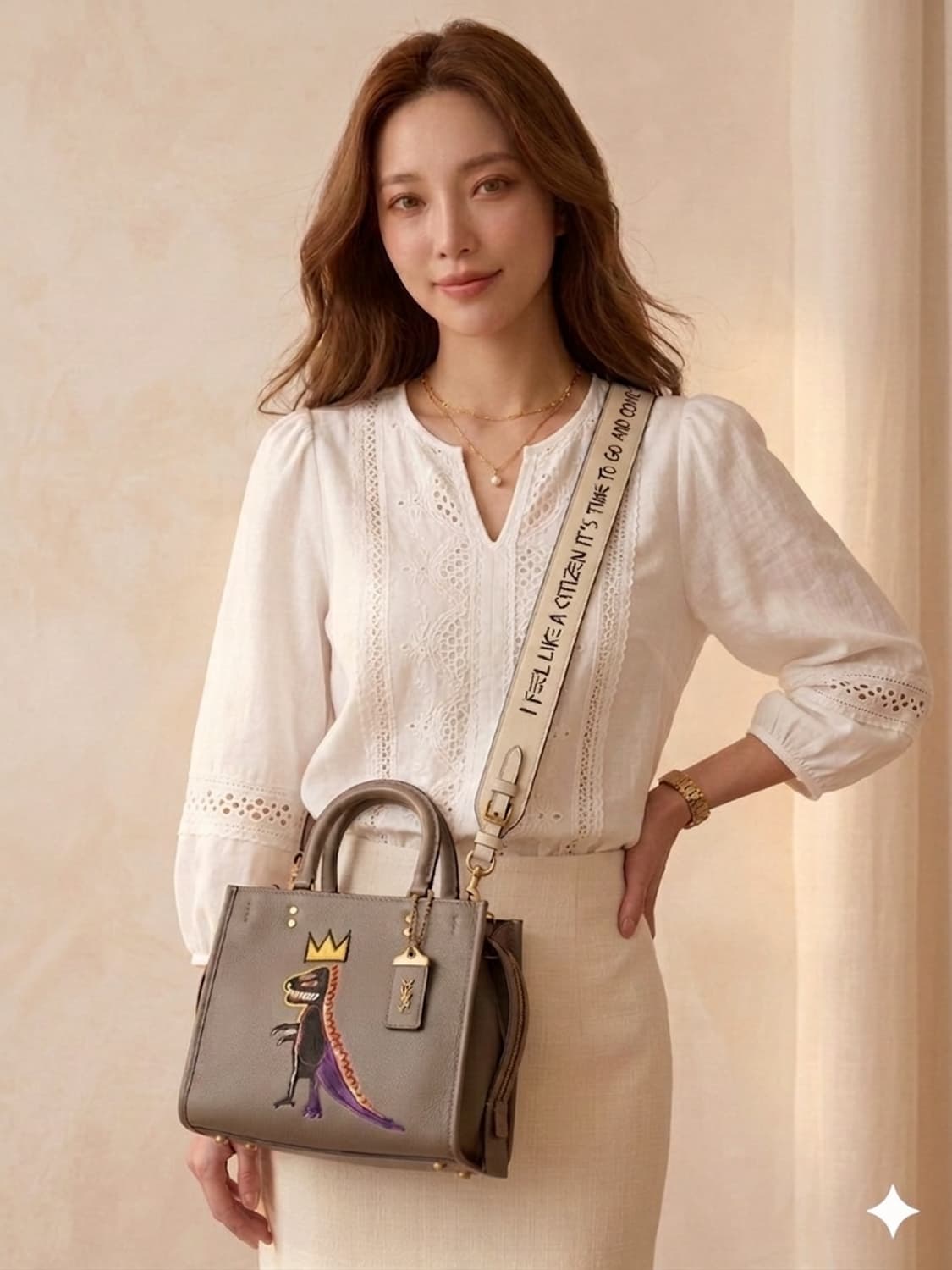 코치 바스키아 로그25 토트/숄더/크로스|스트랩3| 풀구성| 상태최상 상품이미지3