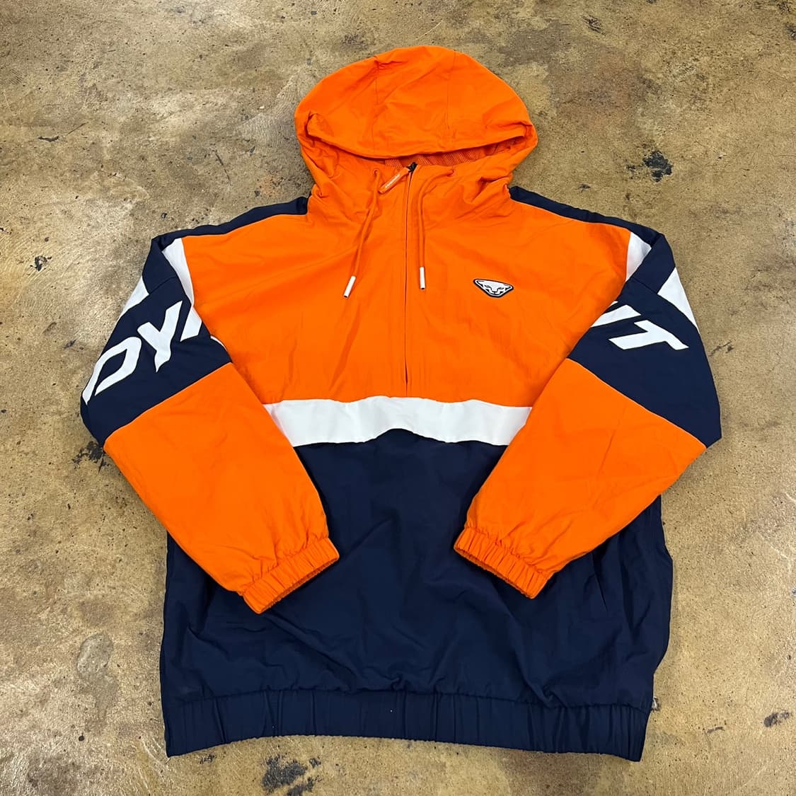 [정품/L] 다이나핏 오렌지 네이비 바람막이 후드 b19 상품이미지2