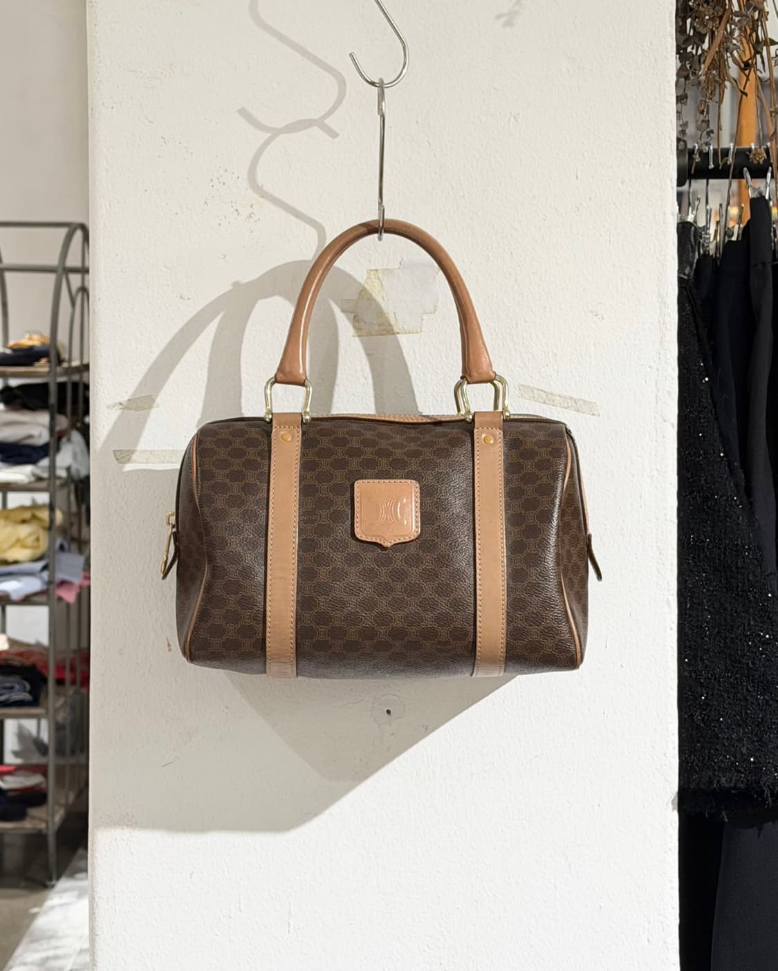 셀린느 브라운 마카담 코팅 캔버스 보스턴백 상품이미지2