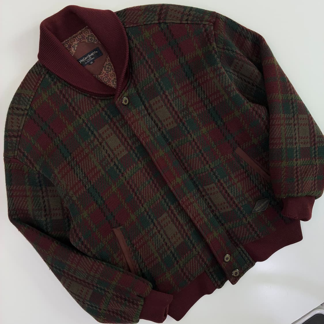 Ysl 입생로랑 YSL 그런지 울 패턴 블루종 상품이미지1