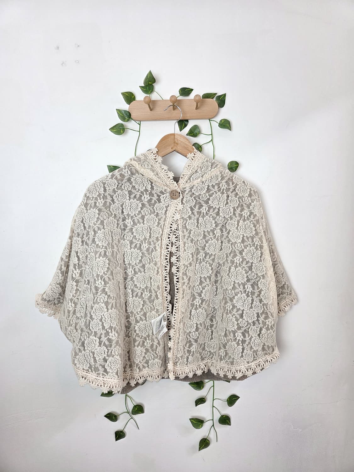 earth music 레이스 리버시블 케이프 가디건 상품이미지6