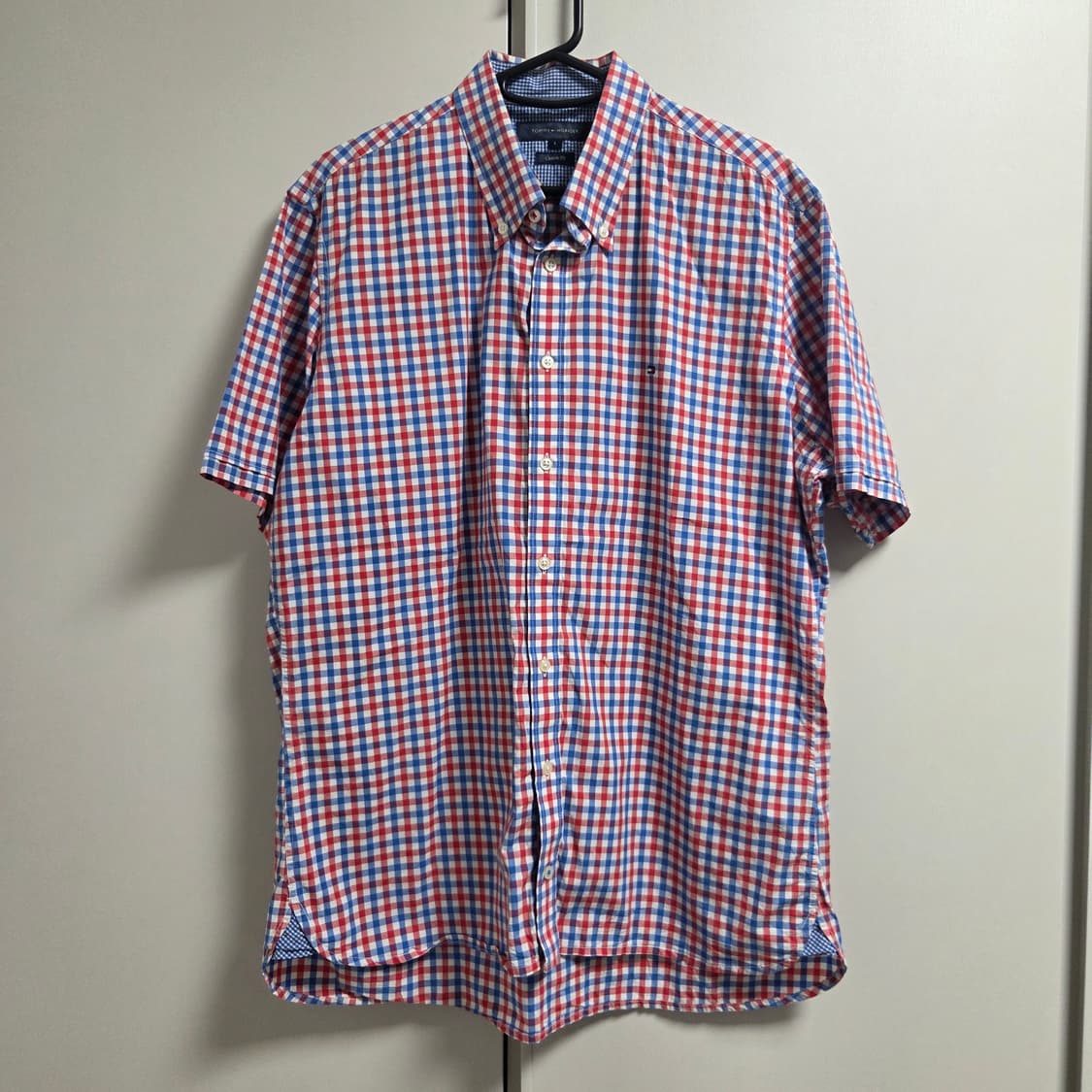 Tommy Hilfiger 반팔 체크 셔츠 L(100) 상품이미지1