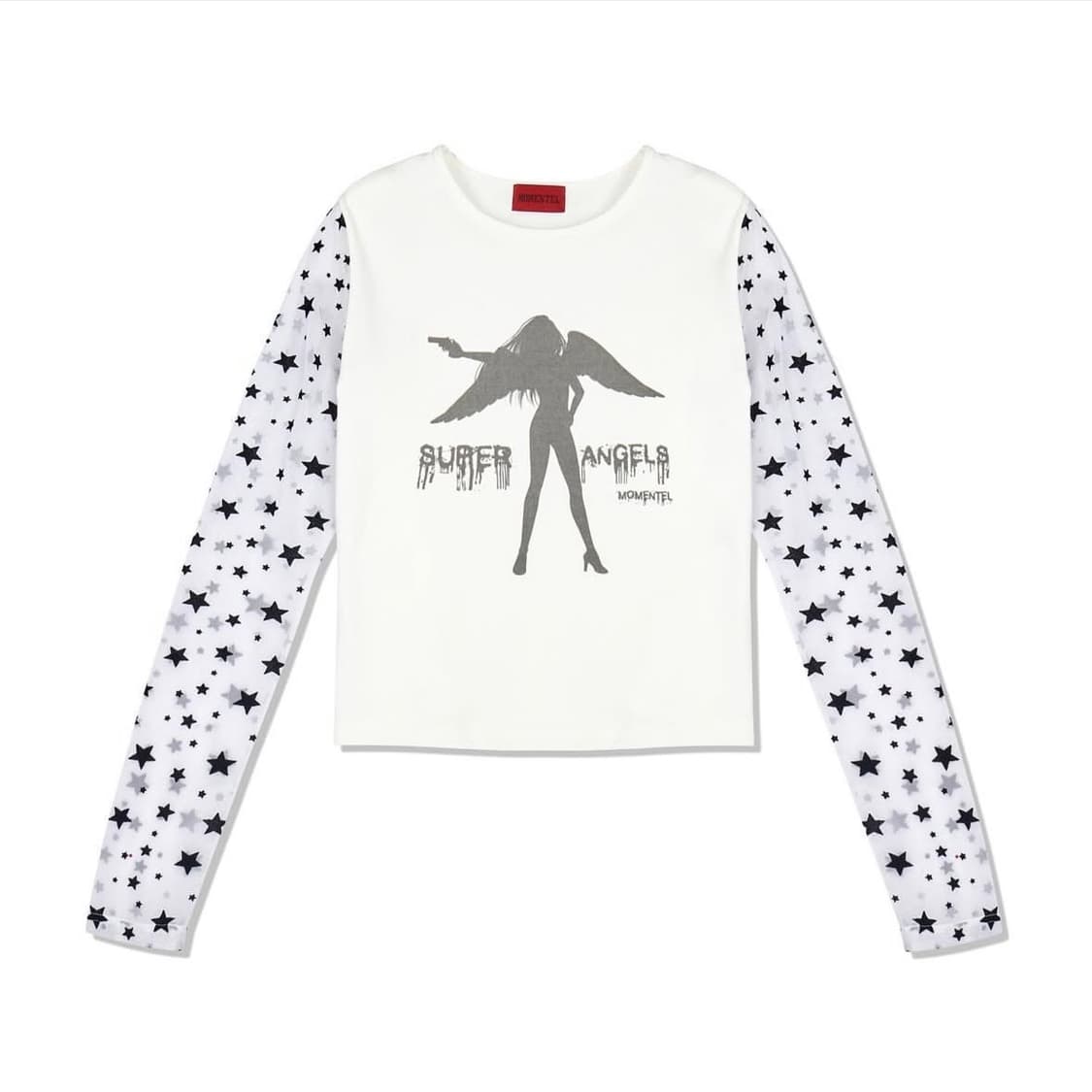 모멘텔 Super Angels Star Mesh T-Shirt 화이트 상품이미지1