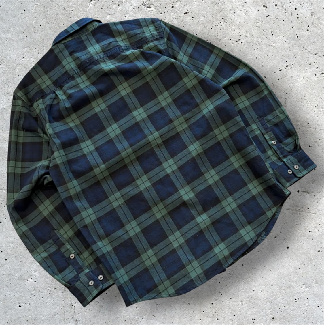 [S] 칼하트 루즈핏 그린/네이비 체크 셔츠 D546 상품이미지2