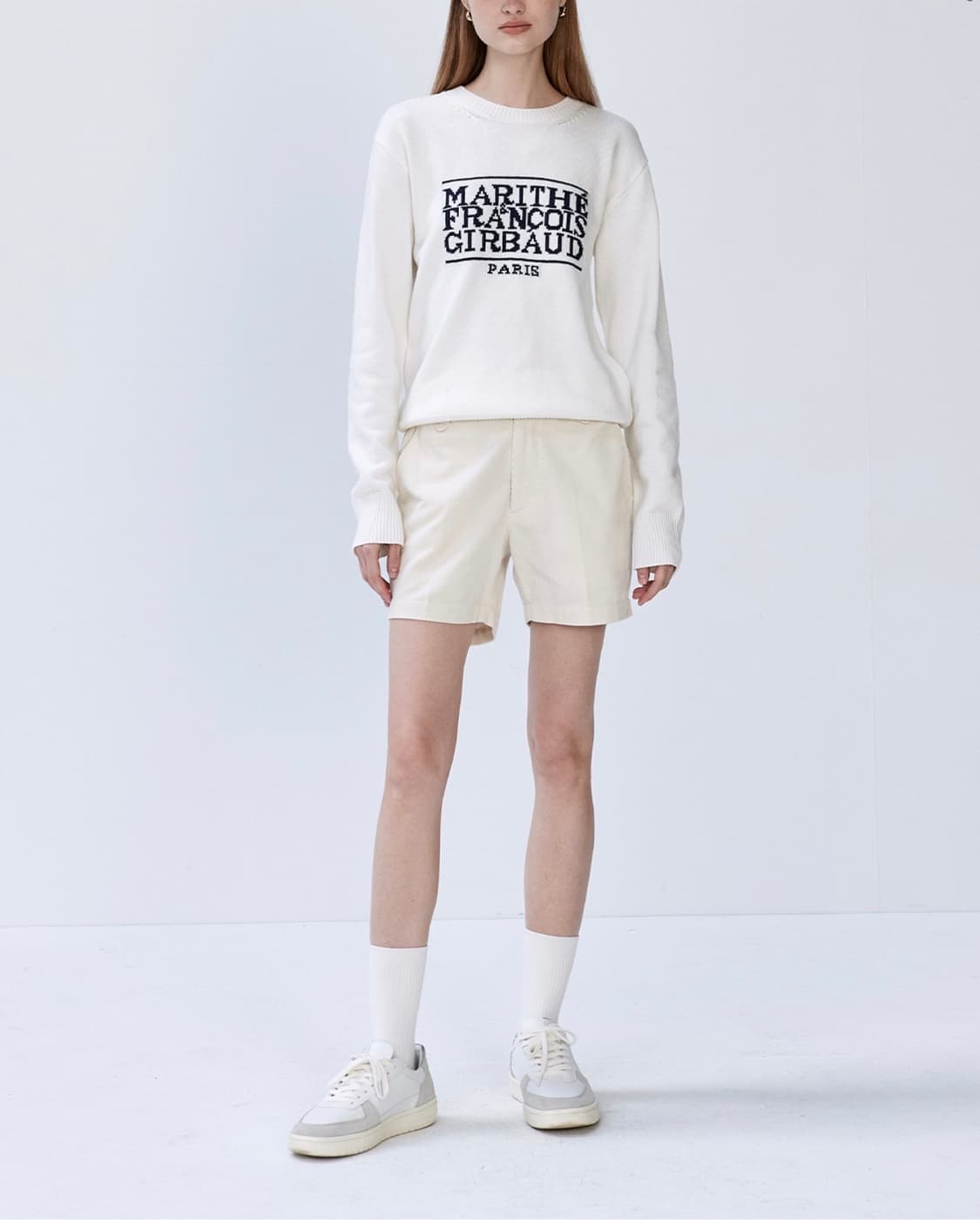 마리떼 프랑소와 저버 클래식 로고 니트 아이보리 상품이미지3