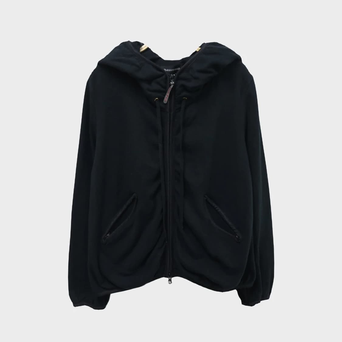 MERCIBEAUCOUP 셔링 후드 집업 61968 상품이미지1