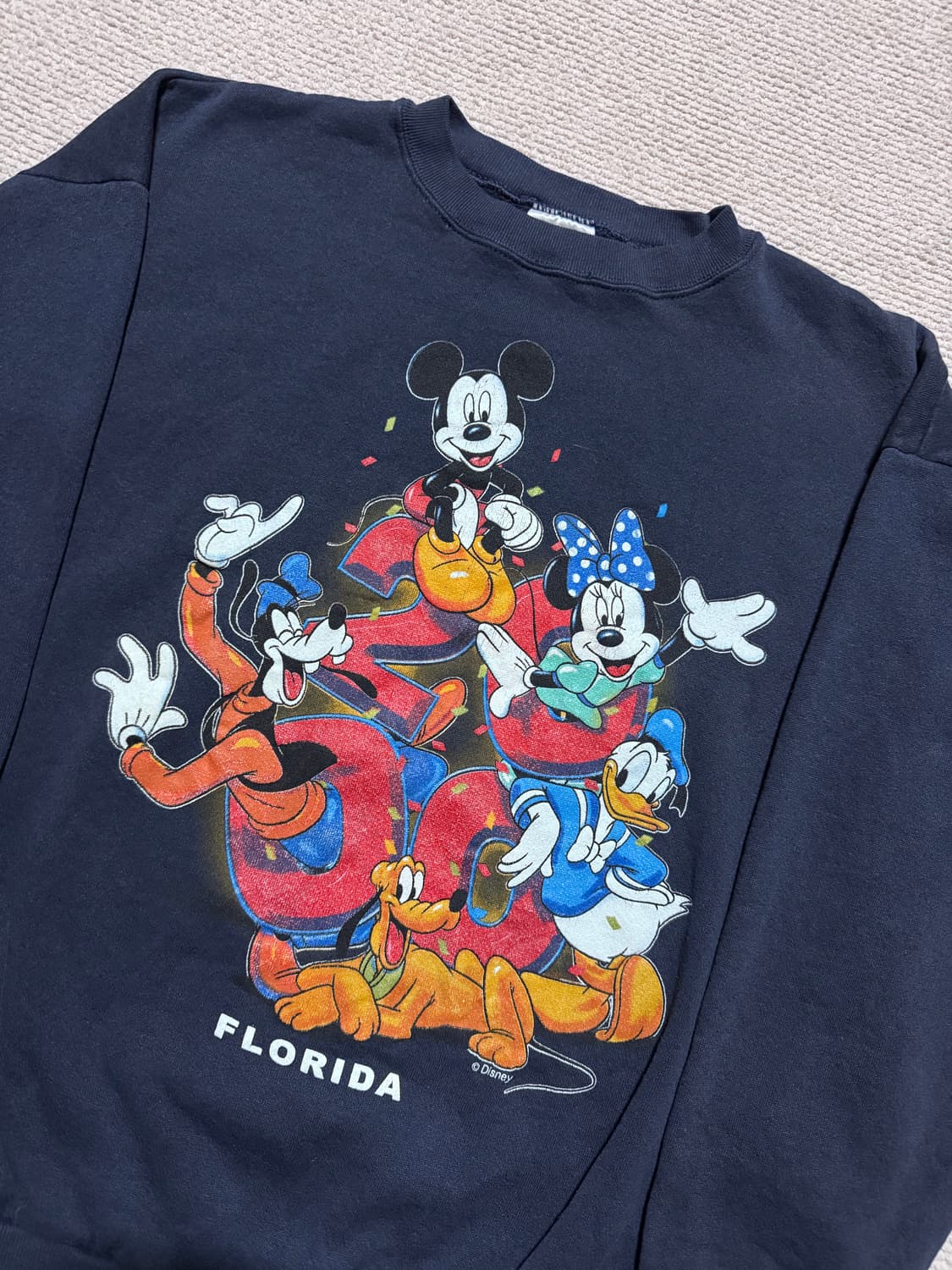 90s 디즈니 TULTEX 네이비 스웻셔츠 L 상품이미지1