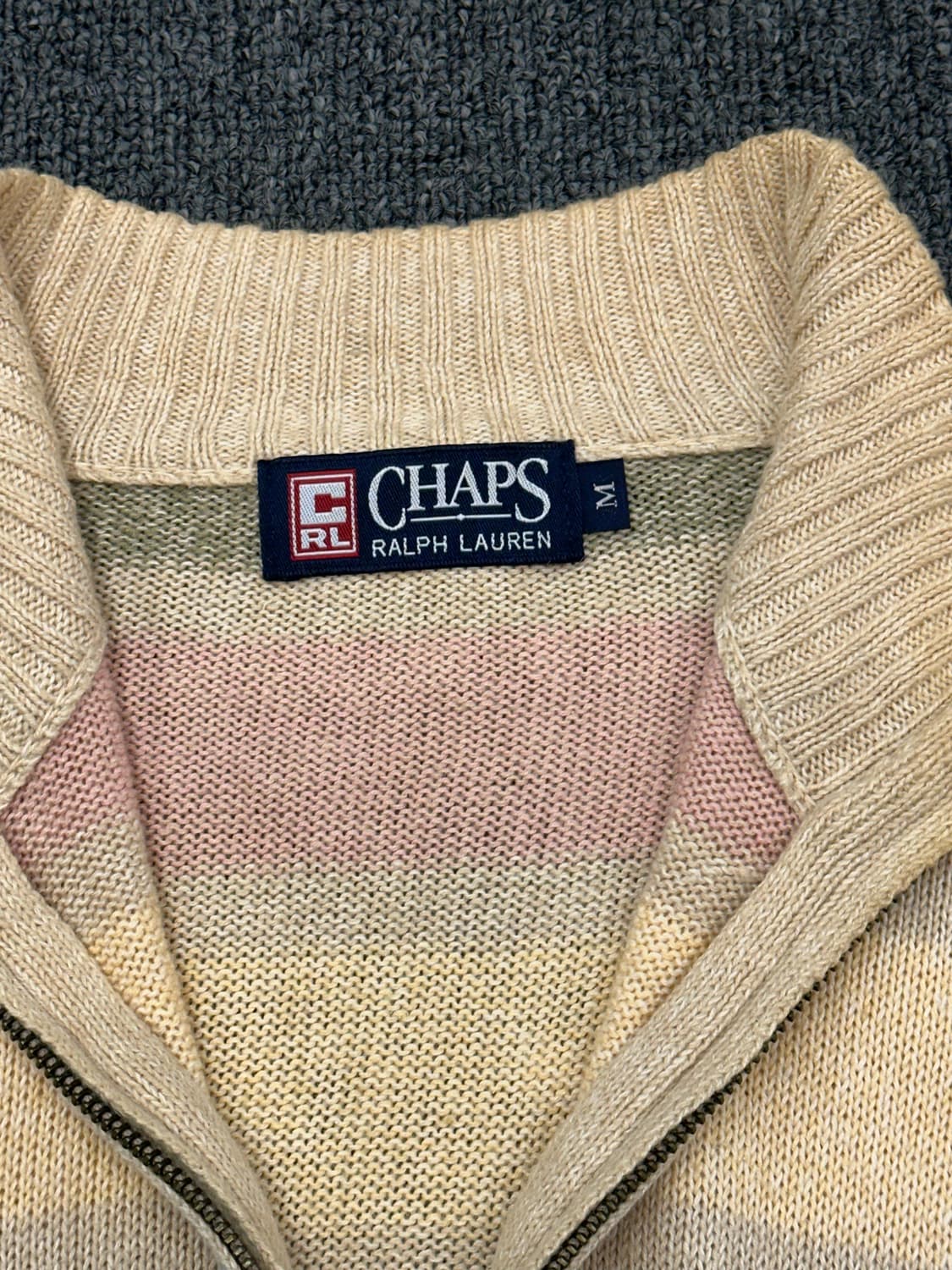 M)Chaps Ralph Lauren 빈티지 멀티컬러 스트라이프 하프집  상품이미지3