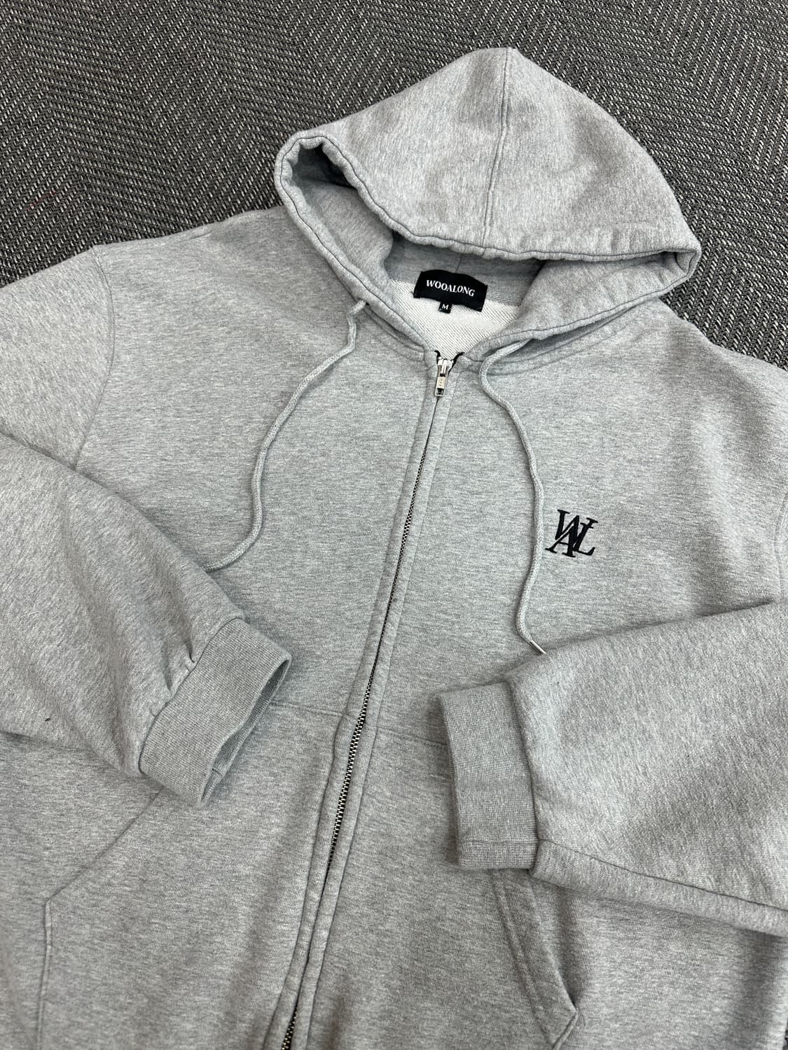 우알롱 후드집업 그레이 상품이미지2