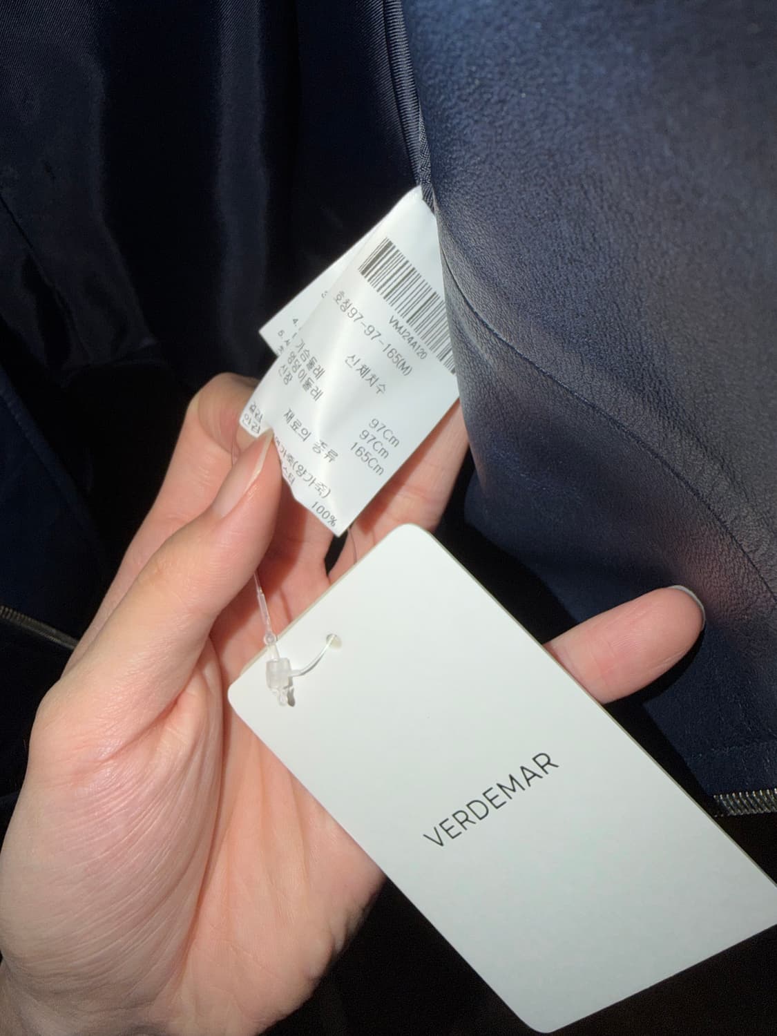 Verdemar 램스킨 라이더자켓 새상품 (데님 네이비) 상품이미지5