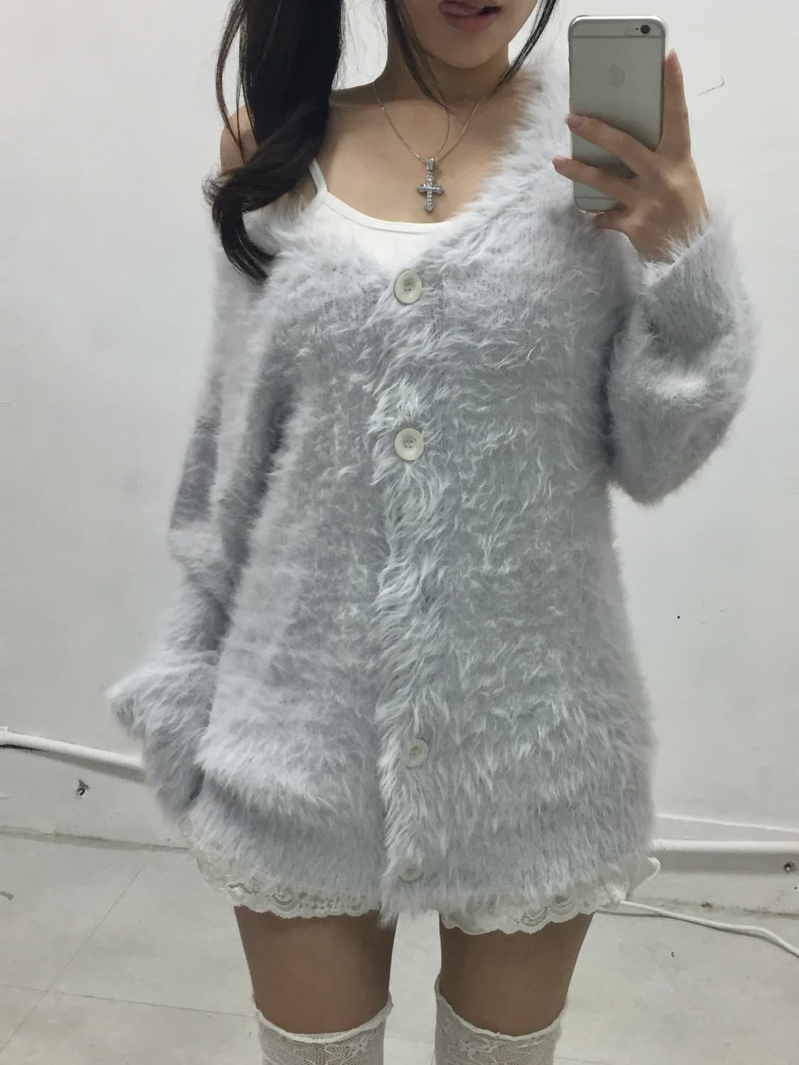 [LOVE TOXIC] 러브톡식 블루베리 맛 앙고라 가디건 상품이미지2